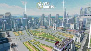 Aerial view of a War Robots map